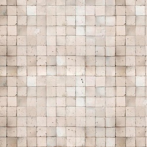 ARCHITECTS PAPER Fototapete Old Tiles White Tapeten Vlies, Wand, Schräge Gr. B/L: 4 m x 2,7 m, beige (beige, creme, weiß) Fototapeten Steinoptik