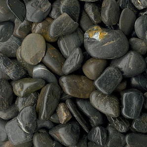 ARCHITECTS PAPER Fototapete Pebble Stone Black Tapeten Vlies, Wand, Schräge Gr. B/L: 4 m x 2,7 m, grau (grau, schwarz) Fototapeten Steinoptik Tapeten
