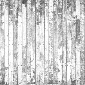 ARCHITECTS PAPER Fototapete Wooden Floor White Tapeten Gr. B/L: 6 m x 2,5 m, grau (grau, weiß) Fototapeten Natur
