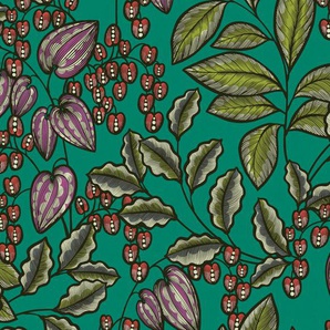 ARCHITECTS PAPER Vliestapete Floral Impression Tapeten Tapete Blumen Gr. B/L: 0,53 m x 10,05 m, Rollen: 1 St., bunt (grün, rot, lila) Vliestapeten
