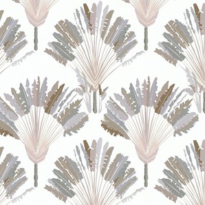 Architects Paper Vliestapete Jungle Chic, glatt, botanisch, floral, tropisch, Palmentapete Tapete Dschungel Federn