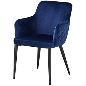 Armlehnenstuhl - blau - Materialmix - 59 cm - 84 cm - 63 cm | Möbel Kraft