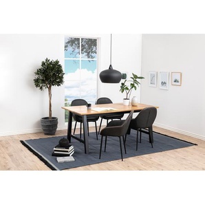 Armlehnenstuhl Kia 2er-Set 60 x 85 x 58cm Grau/Dunkelgrau