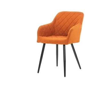 Armlehnenstuhl - orange - Materialmix - 47 cm - 84 cm | Möbel Kraft