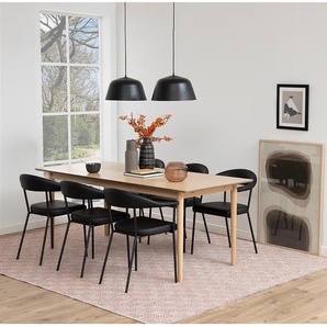 Armlehnenstuhl Otava 2er-Set 56 x 78 x 53cm Schwarz