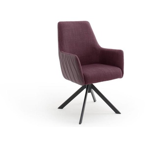 Armlehnenstuhl Reynosa in merlot, 360° drehbar mit Nivellierung