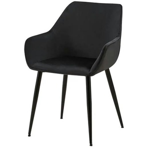 Armlehnenstuhl ¦ schwarz ¦ Maße (cm): B: 52 H: 82