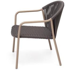 Armlehnsessel Pio Gestell Aluminium khaki grau, 76x63.5x67 cm