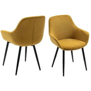 Armlehnstuhl 2er-Set - gelb - Materialmix - 64 cm - 86 cm | Möbel Kraft