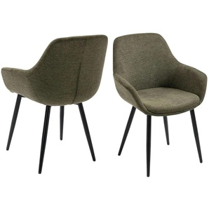 Armlehnstuhl 2er-Set   ¦ grün ¦ Maße (cm): B: 64 H: 86