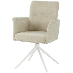 Armlehnstuhl - beige - Materialmix - 63,5 cm - 87,5 cm - cm 62,0 | Möbel Kraft