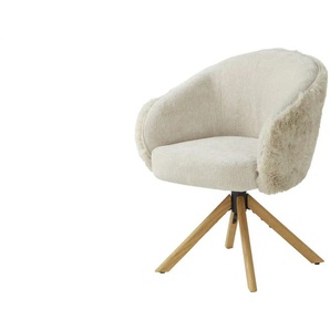 Armlehnstuhl - creme - Materialmix - 59 cm - 80 cm - cm 63,0 | Möbel Kraft