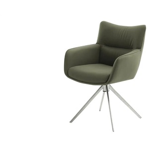 Armlehnstuhl drehbar Remona ¦ grün ¦ Maße (cm): B: 61 H: 88 T: 62.0