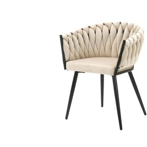 Armlehnstuhl Farin ¦ beige ¦ Maße (cm): B: 61,5 H: 75 T: 55.5