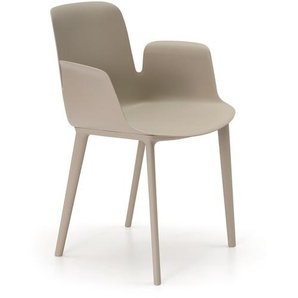 Armlehnstuhl Fior di Loto Frezza cream weiß, Designer Claudio Bellini, 82x55x57.5 cm