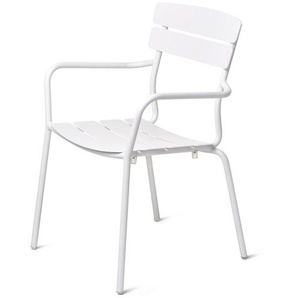 Armlehnstuhl Granada Aluminium weiß, 83.8x58.7x57.1 cm