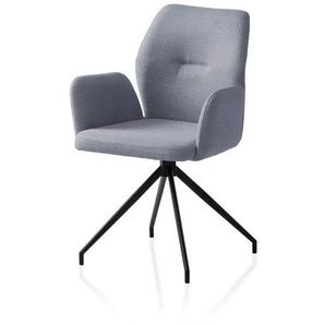 Armlehnstuhl mit Drehfunktion Mina ¦ grau ¦ Maße (cm): B: 59 H: 88