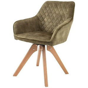 Armlehnstuhl mit Drehfunktion  ¦ grün ¦ Maße (cm): B: 59 H: 85