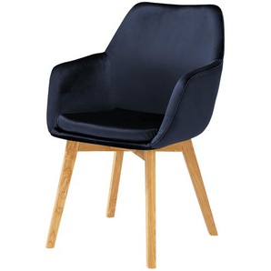 Woodford Polsterstuhl  mit Armlehne Helsinki - blau - Materialmix - 57 cm - 85 cm - 67 cm | Möbel Kraft