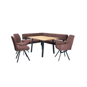 Armlehnstuhl HOME AFFAIRE Kakan Stühle Gr. B/H/T: 61 cm x 92 cm x 64 cm, Chenille, Metall, rot (lachs, schwarz) Armlehnstühle Metallgestell