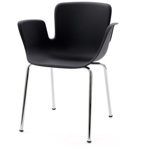 Armlehnstuhl Juli Plastic cappellini schwarz, Designer Werner Aisslinger, 80.5x66.5x57 cm