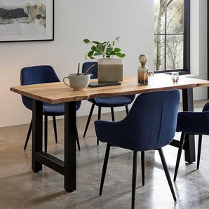 Armlehnstuhl Morgedal 2er-Set 64 x 86 x 59cm Blau/Jeansblau