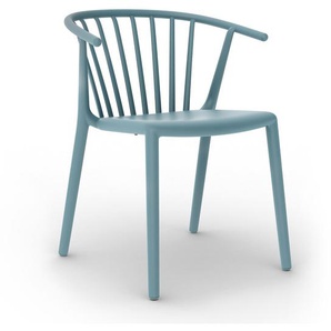 Armlehnstuhl Woody Grupo Resol retroblau, Designer Josep Lluscà, 74.2x59x56.5 cm