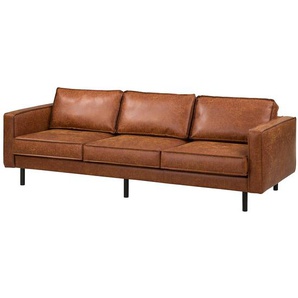 Bigsofa Braun/Cognac Microfaser Yaka 237 x 81 x 96cm Industrial