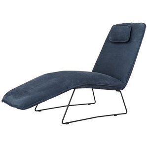 Relaxliege Ballston I Blau/Dunkelblau Lederart: Anilinleder Material: Echtleder 68 x 98 x 147cm Anilinleder