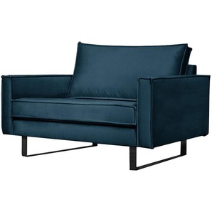 Sessel Liel Blau/Marineblau Samt Onoli 100 x 84 x 94cm