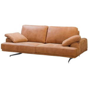 ars manufacti Sofa Hendra I 2-Sitzer Cognac Echtleder 220x86x109 cm