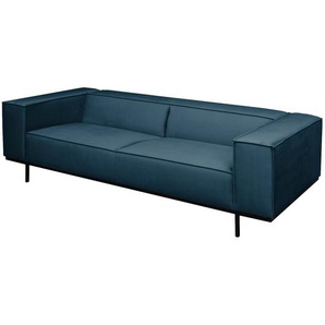 ars manufacti Sofa Kups I 3-Sitzer Marineblau Samt 230x70x95 cm