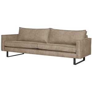 ars manufacti Sofa Liel I 3-Sitzer Cappuccino Microfaser 222x84x94 cm