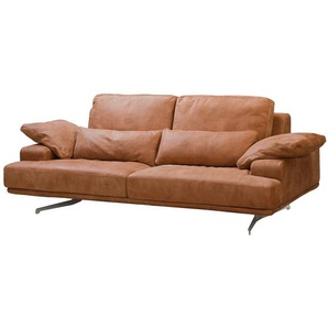 ars manufacti Sofa Lurrip I 2-Sitzer Cognac Echtleder 217x86x109 cm