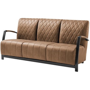 ars manufacti Sofa Straid 3-Sitzer Cubanit Mischgewebe 168x83x83 cm