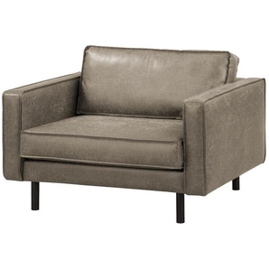 XL Sessel Braun/Muskat Microfaser Yaka 117 x 81 x 96cm