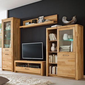 Highboard I 98 x 145 x 40cm Braun/Kernbuche