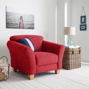 Sessel Webstoff Rot/Rot Webstoff 110 x 84 x 89cm