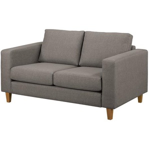 2-Sitzer Sofa Braun/Cubanit Webstoff Inas 154 x 86 x 90cm Natur