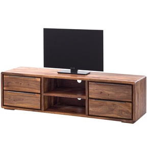 Ars Natura TV-Lowboard Trangle I Massivholz Sheesham Hell 180x50x50 cm (BxHxT)