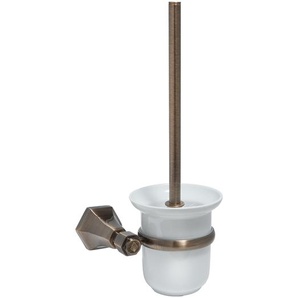 Art Deco Toilettenbürste - gebürstete Bronze -  Earlham