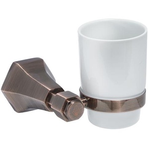 Art Deco Zahnputzbecher - gebürstete Bronze -  Earlham