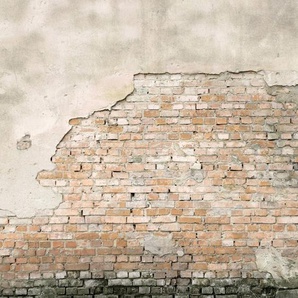 ART FOR THE HOME Fototapete Dublin Tapeten 300 cm Länge Gr. B/L: 3 m x 3 m, beige (beige, rot) Fototapeten Steinoptik