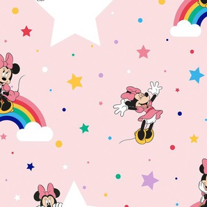 ART FOR THE HOME Papiertapete Regenbogen Minnie Tapeten Rosa - 10mx53cm Gr. B/L: 0,53 m x 10 m, bunt Kindertapeten