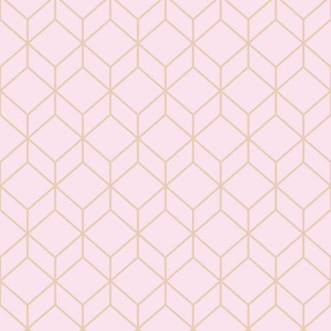 ART FOR THE HOME Vliestapete SFE Myrtle Geo Blush Tapeten 1000 cm Länge Gr. B/L: 0,52 m x 10 m, rosa (rose) Vliestapeten Tapeten