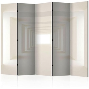 artgeist Paravent, Creme, Weiß, Holz, Textil, Kiefer, massiv, Abstraktes, 225x172x3 cm, Motiv auf Vorderseite, Wohnzimmer, Raumteiler & Paravents, Paravents