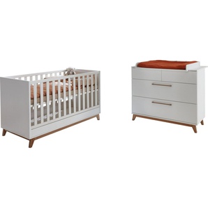 arthur berndt Babymöbel-Set Babyzimmer Set »Lina« 2-teilig, (Spar-Set, 2-tlg., Babymöbel-Set »Lina« bestehend aus Kinderbett und Wickelkommode)