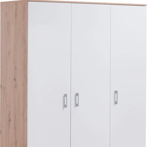 Kinderkleiderschrank ARTHUR BERNDT Kleiderschrank »Matheo« 3-türig Schränke Gr. B/H/T: 130 cm x 188 cm x 51 cm, 3 St., beige (artisan, oak, nachbildung) Baby Drehtürenschrank Kleiderschrank Kinderkleiderschrank Kinderschränke viel Stauraum