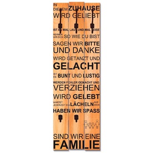 Artland Garderobenleiste In diesem Zuhause - braun, teilmontiert