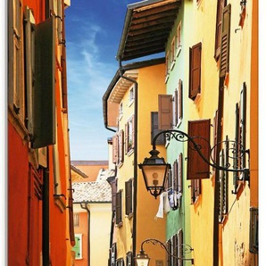 Artland Glasbild Altstadtgasse Riva del Garda, Architektonische Elemente (1 St), in verschiedenen Größen